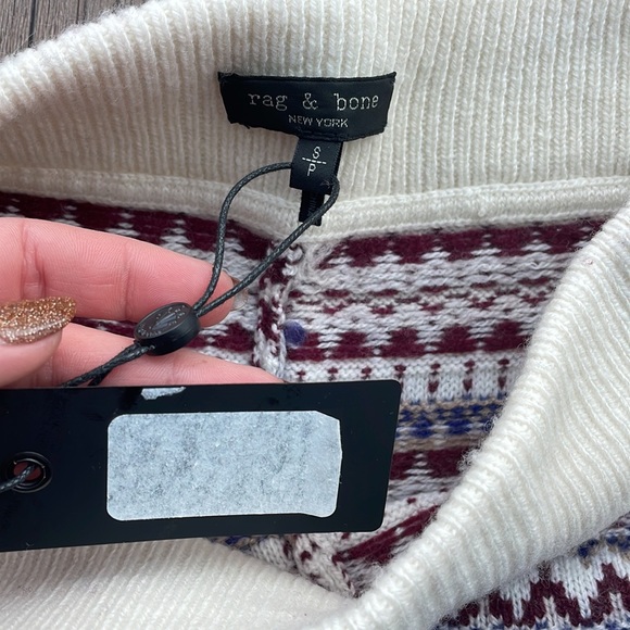 RAG & BONE Willow Wool Fair Isle Hot Short - Picture 8 of 10